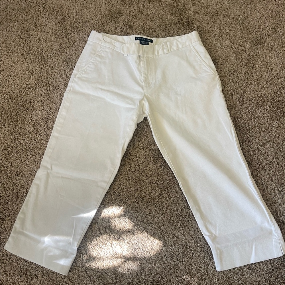 Ralph Lauren White Cropped Pants